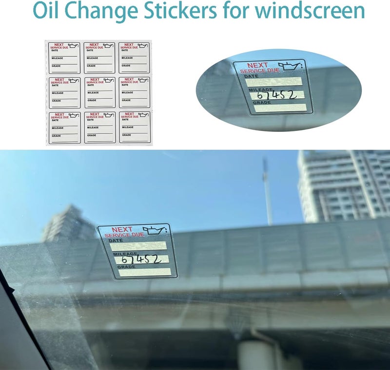 Chardime Oil Change Stickers，150pcs 2x2 inch Oil Change Stickers for windscreen - Easy to use and Remove - Image 5